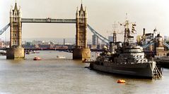 Die HMS "Belfast" an der London Bridge