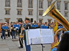 Die Hoch- und Deutschmeister in der Wiener City.