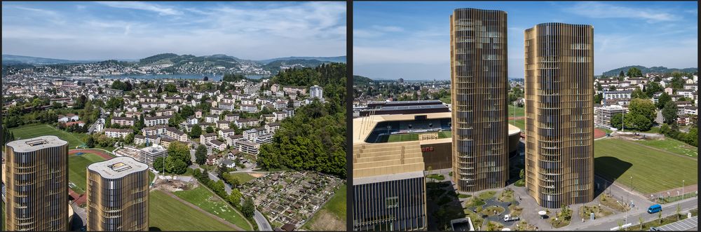 Die Hochhäuser von Luzern einmal aus einer anderen Perspektive.