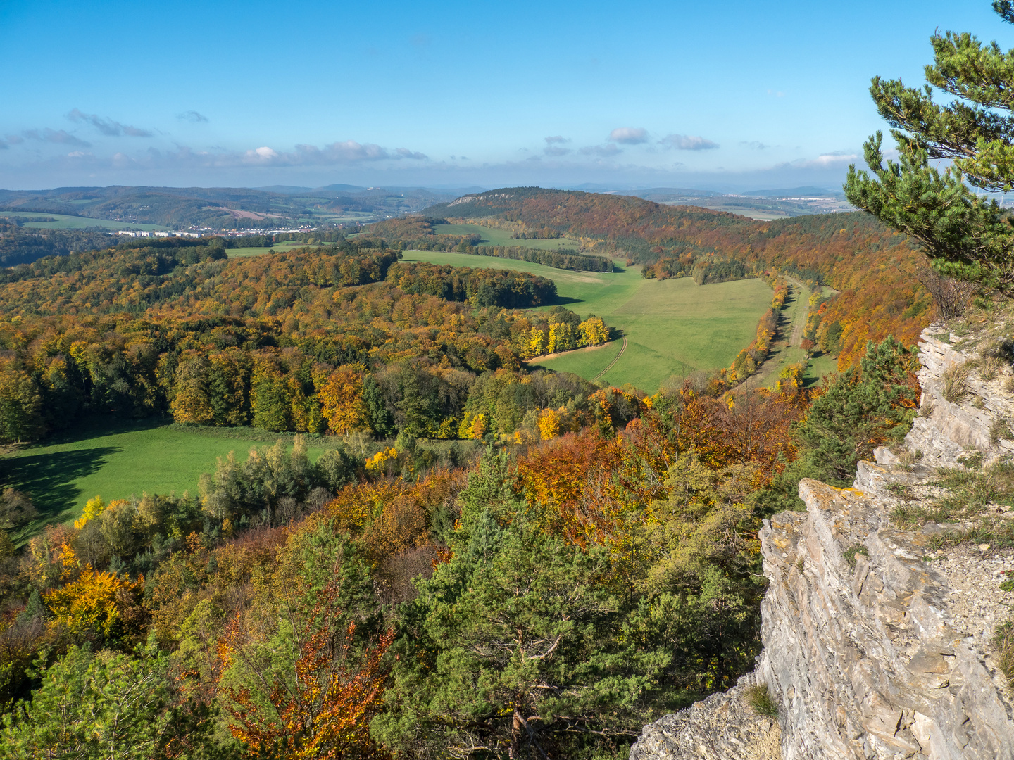 Die Hörselberge im Goldenen Oktober