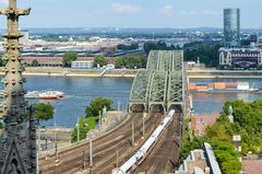 Die Hohenzollernbrücke in Köln