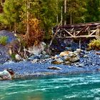 Die Holz Brücke.