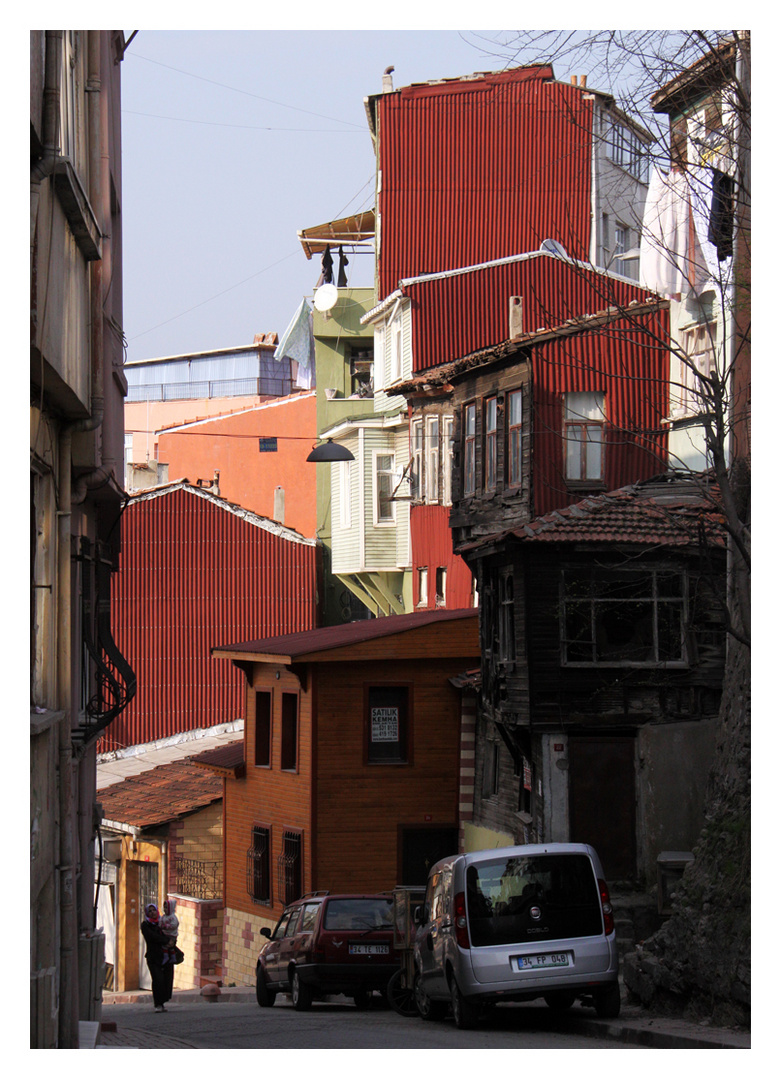 die Holzhäuser in Istanbul