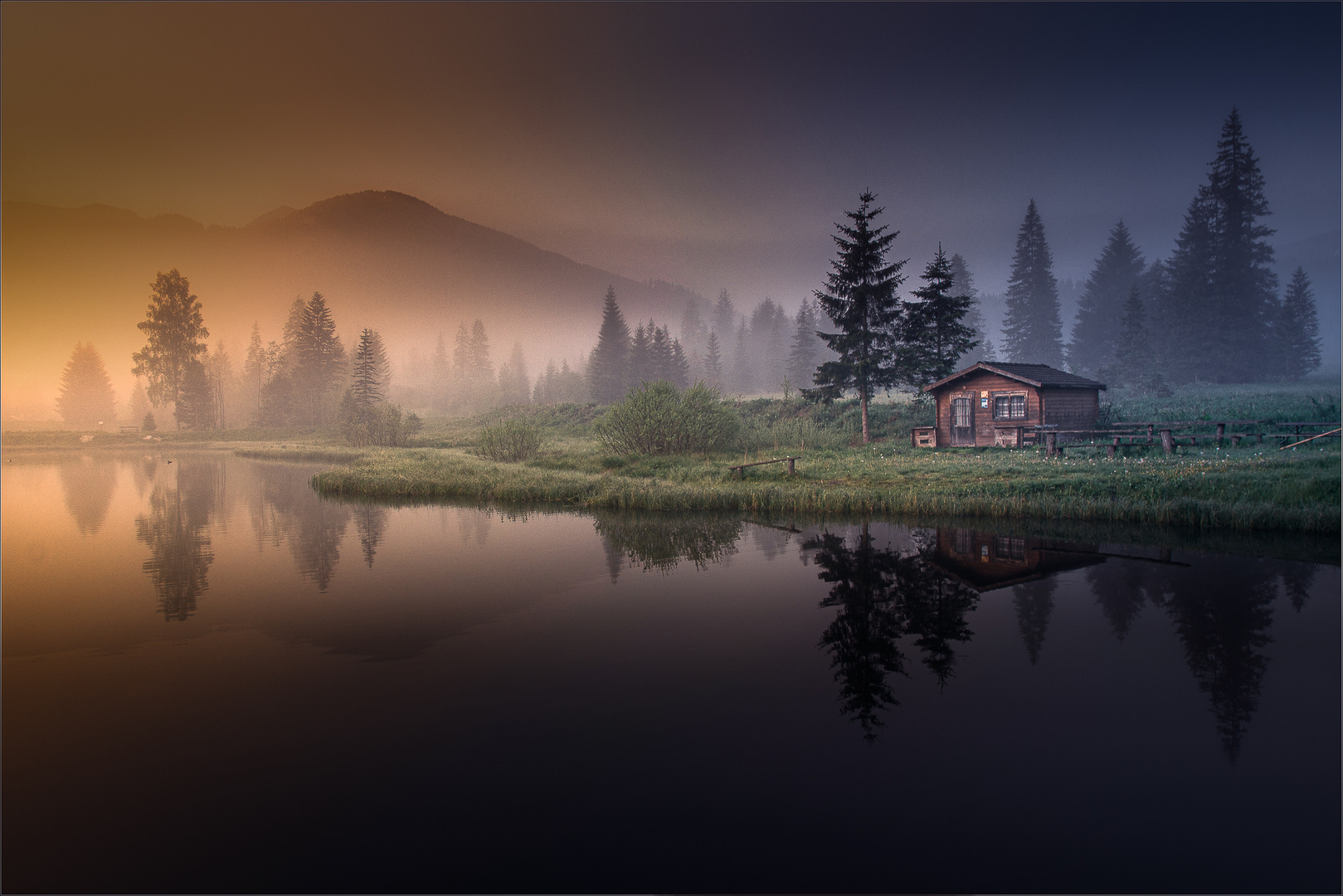 Die Hütte am See Foto & Bild landschaft, bach, fluss & see, see