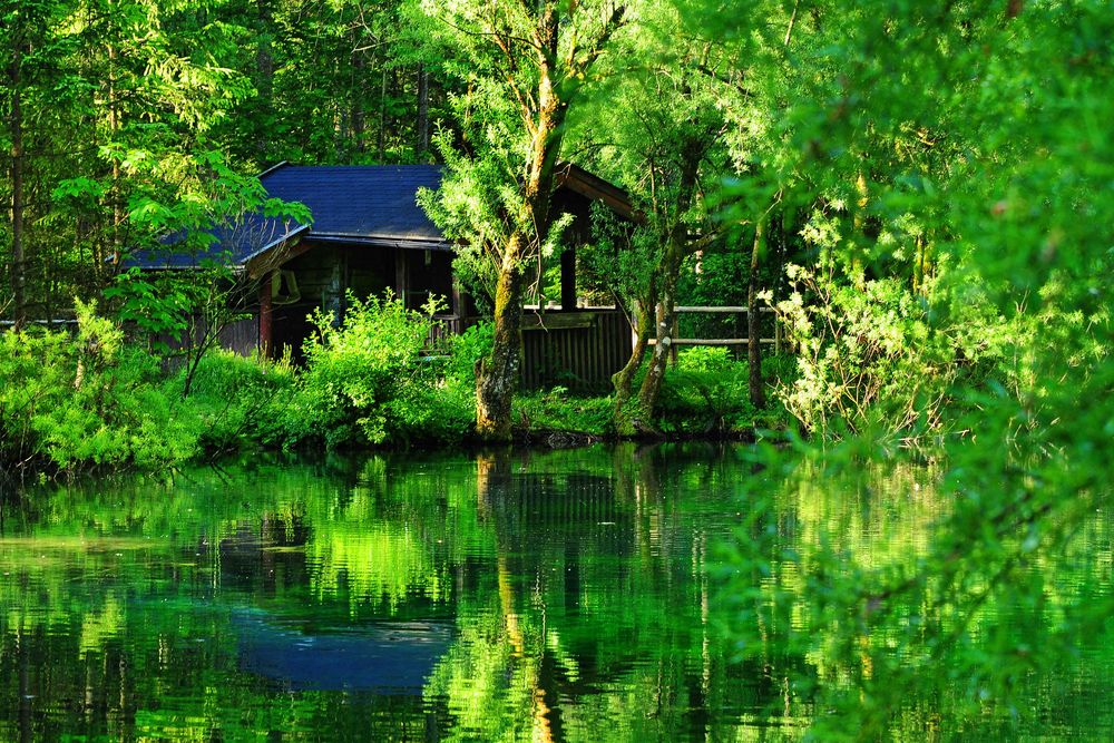 Die Hütte am See Foto & Bild landschaft, bach, fluss & see, see