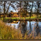 Die Hütte am See im Abendlicht