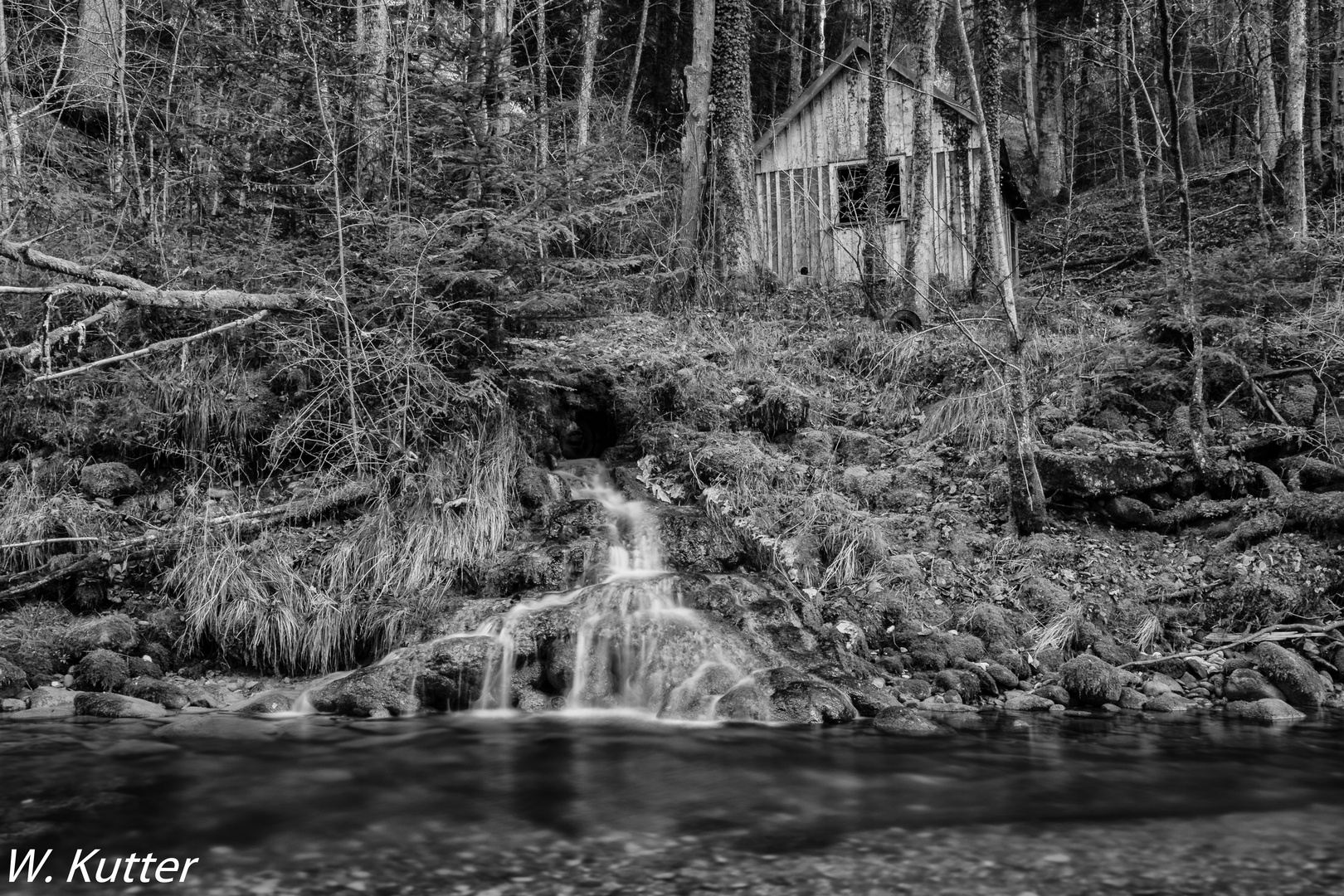 Die Hütte im Wald Foto & Bild | wald, wasser, natur Bilder auf