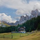 die Hütte vor den Spitzen