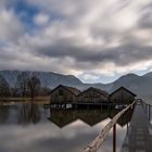 die Hütten in Schlehdorf am Kochelsee