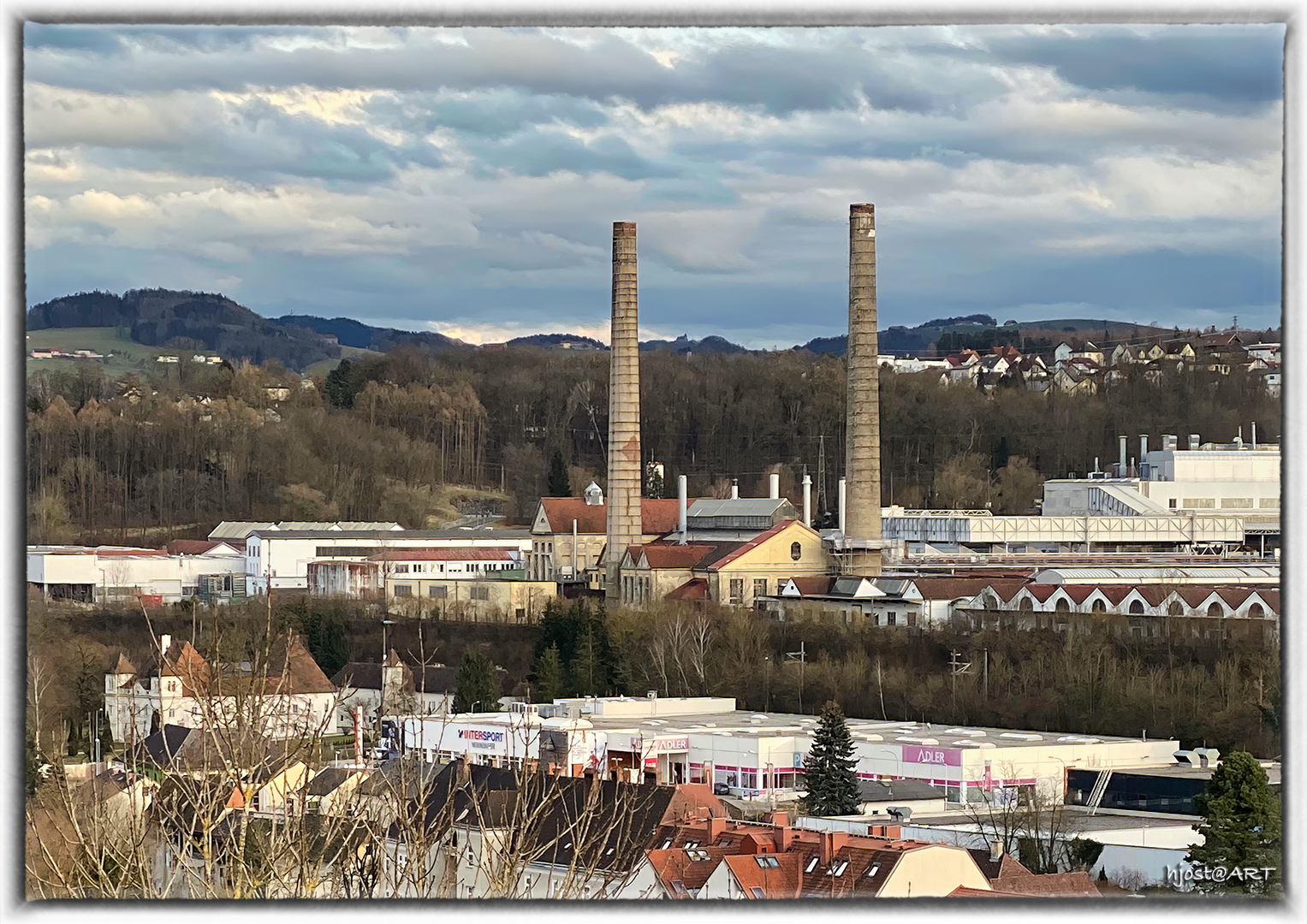 die Industrie-Schlote ...