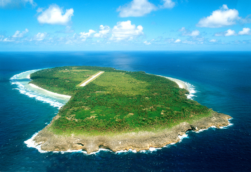 Die Insel Fais in Mikronesien
