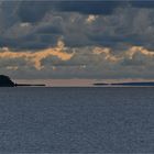 Die Insel Hiddensee schwebt davon - gesehen von der Stralsunder Nordmole... 