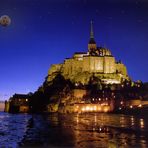 Die Insel Mont-Saint-Michel mit Benediktinerkloster