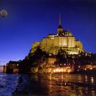 Die Insel Mont-Saint-Michel mit Benediktinerkloster