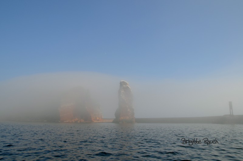 Die Insel unter einer Nebelglocke