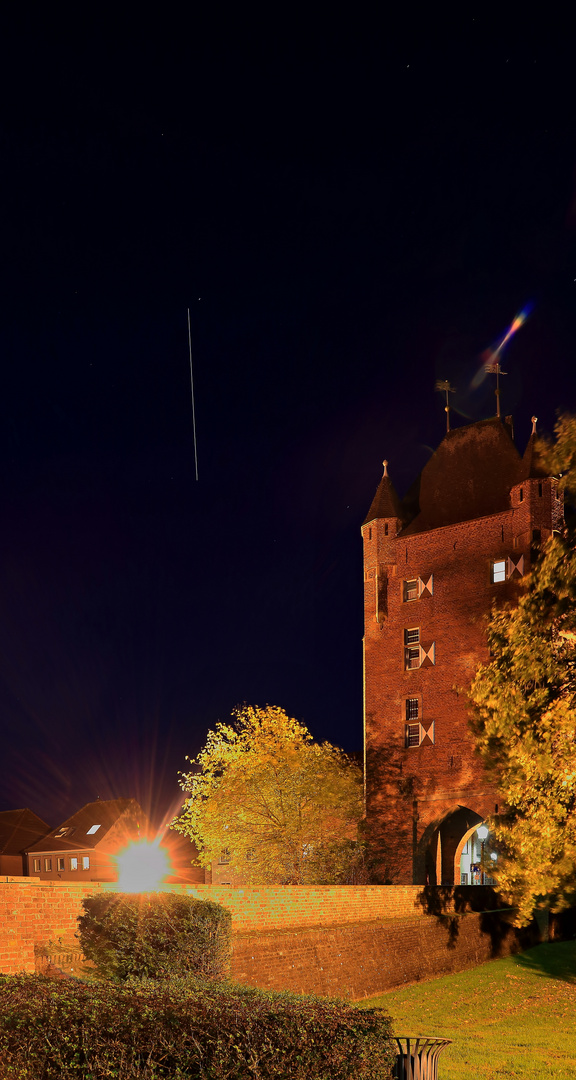 Die Internationale Raumstation ISS über Xanten