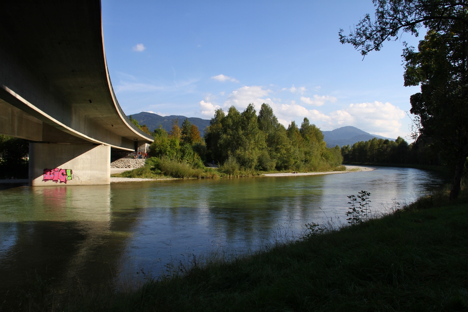 Die Isar bei Bad Tölz