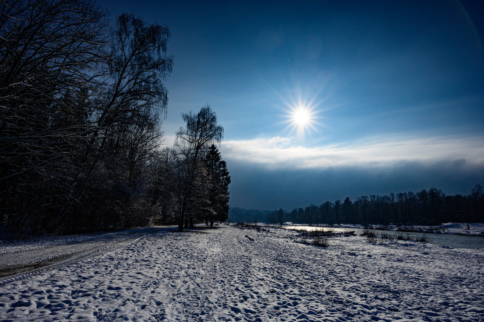 Die Isar beim Tierpark Hellabrunn