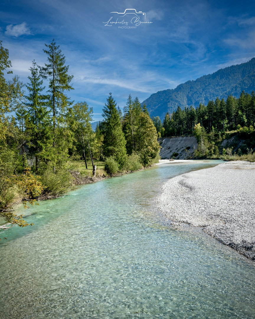 Die Isar in der Nähe von Wallgau