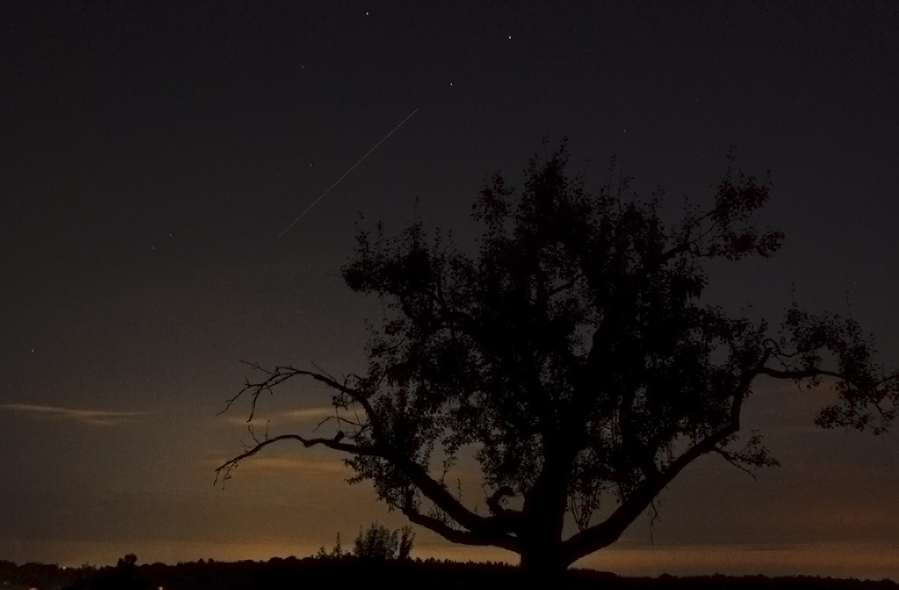 Die ISS über Karlsruhe