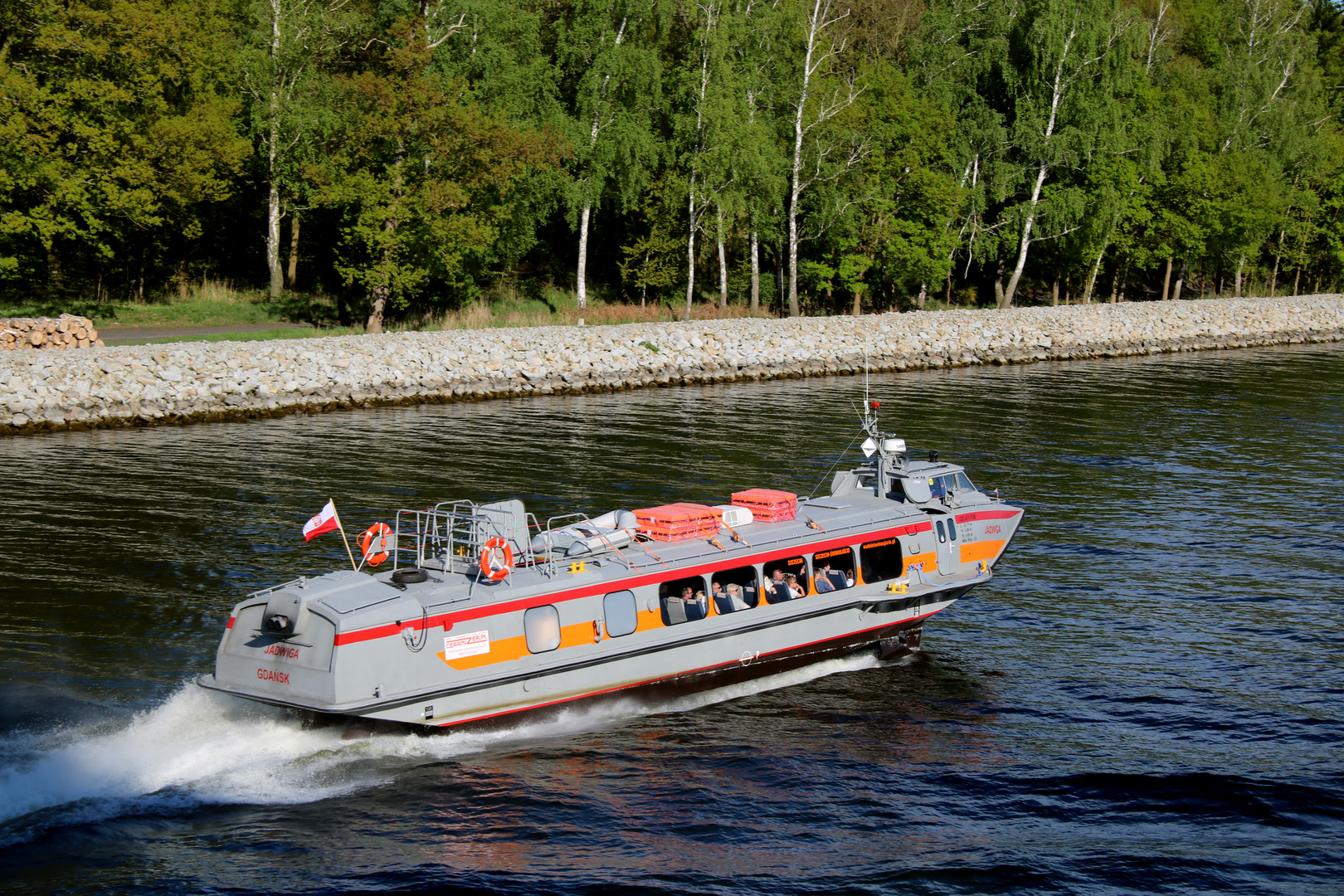 Die 'Jadwiga' auf dem Weg nach Stettin...