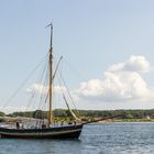 die Jagt "NORDSTJERNEN" vorm Svendborger Hafen, Fyn, Dänemark