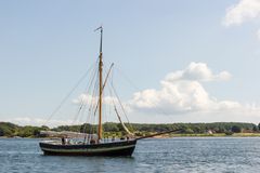 die Jagt "NORDSTJERNEN" vorm Svendborger Hafen, Fyn, Dänemark