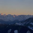 Die Julischen Alpen bei unter gehender Sonne