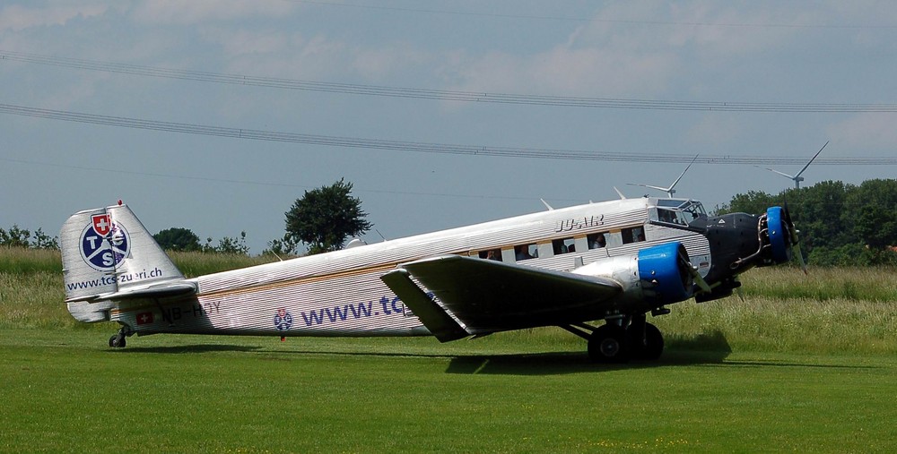 Die Junker 52 in Ahlen bei Helilift...