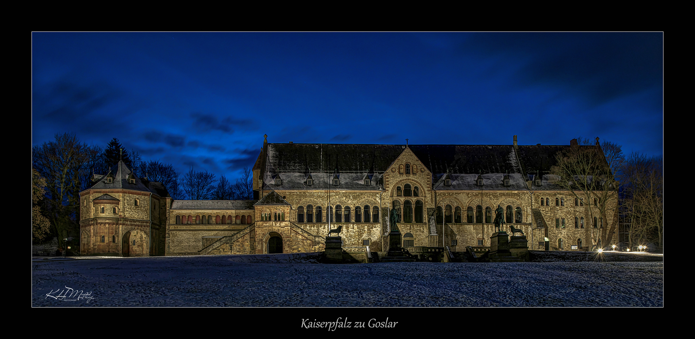 " die Kaiserpfalz zu Goslar bei Nacht ... "