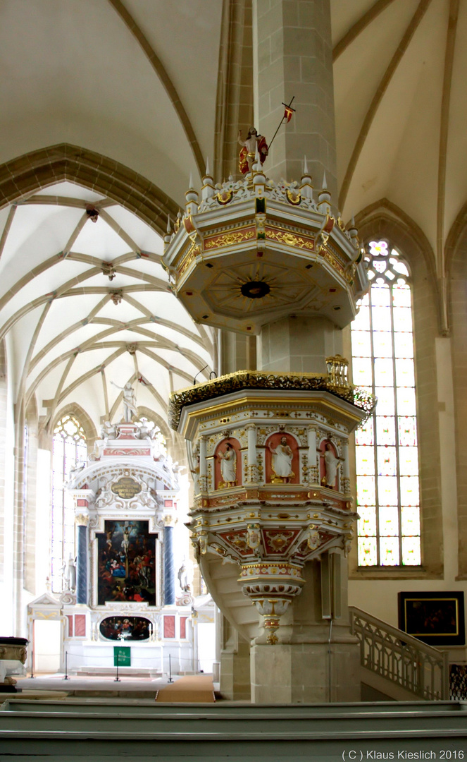 Die Kanzel von St Marien ,Torgau