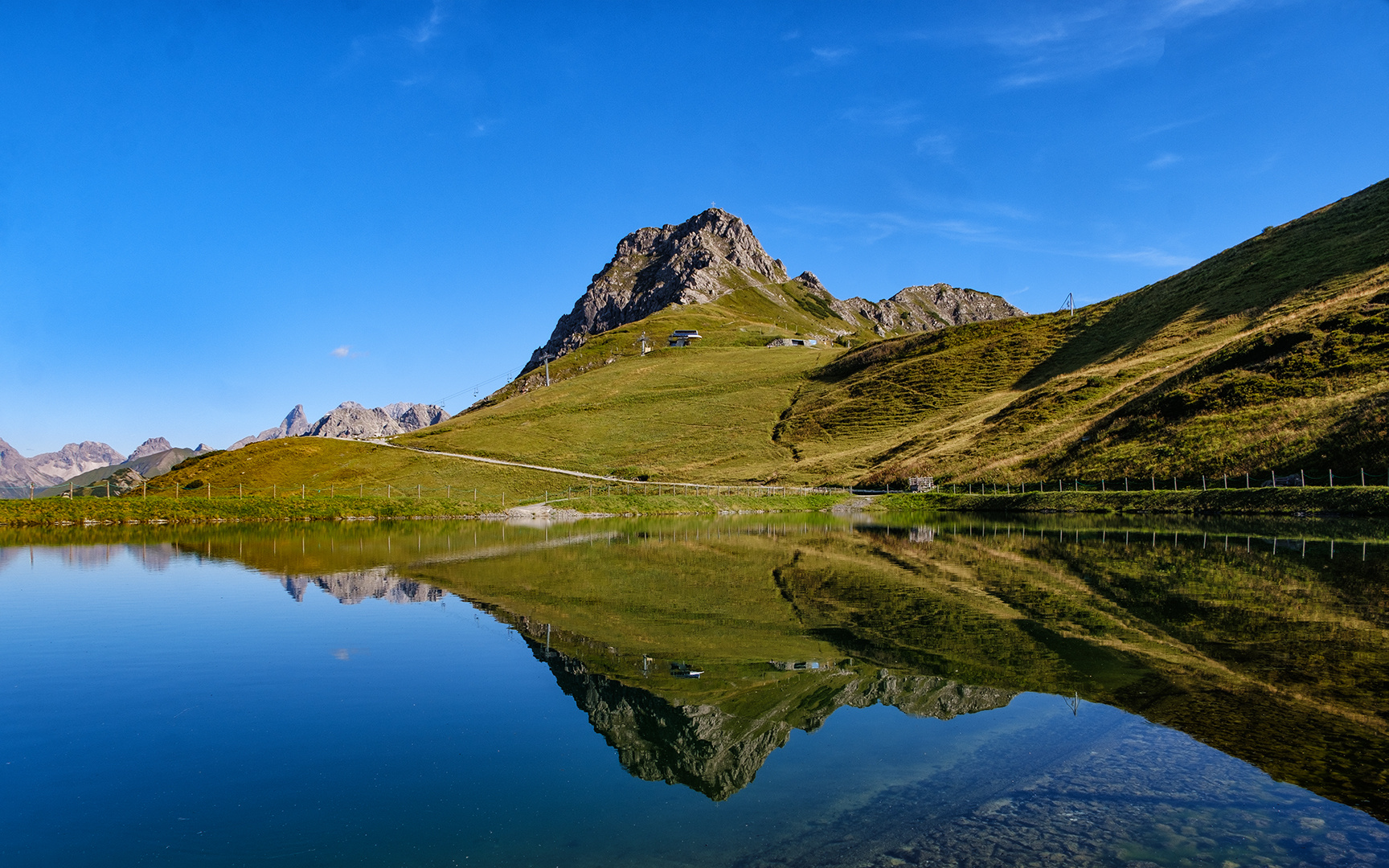 Die Kanzelwand in Tirol, Wasserspiegelung