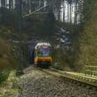 Die Karlsruher S-Bahn als Bergbahn bei Schwarzenberg.