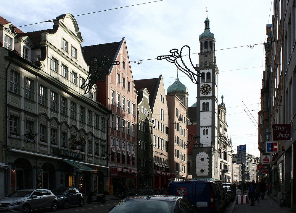 Die Karolinenstraße in Augsburg