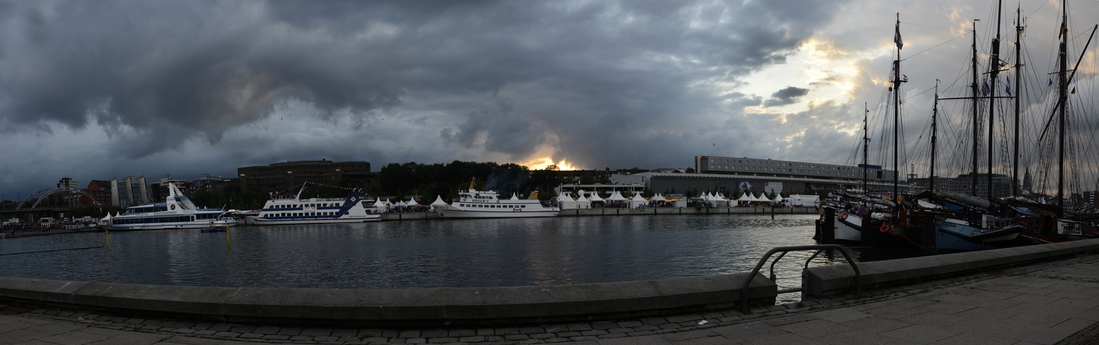 Die Kiellinie vor dem Unwetter