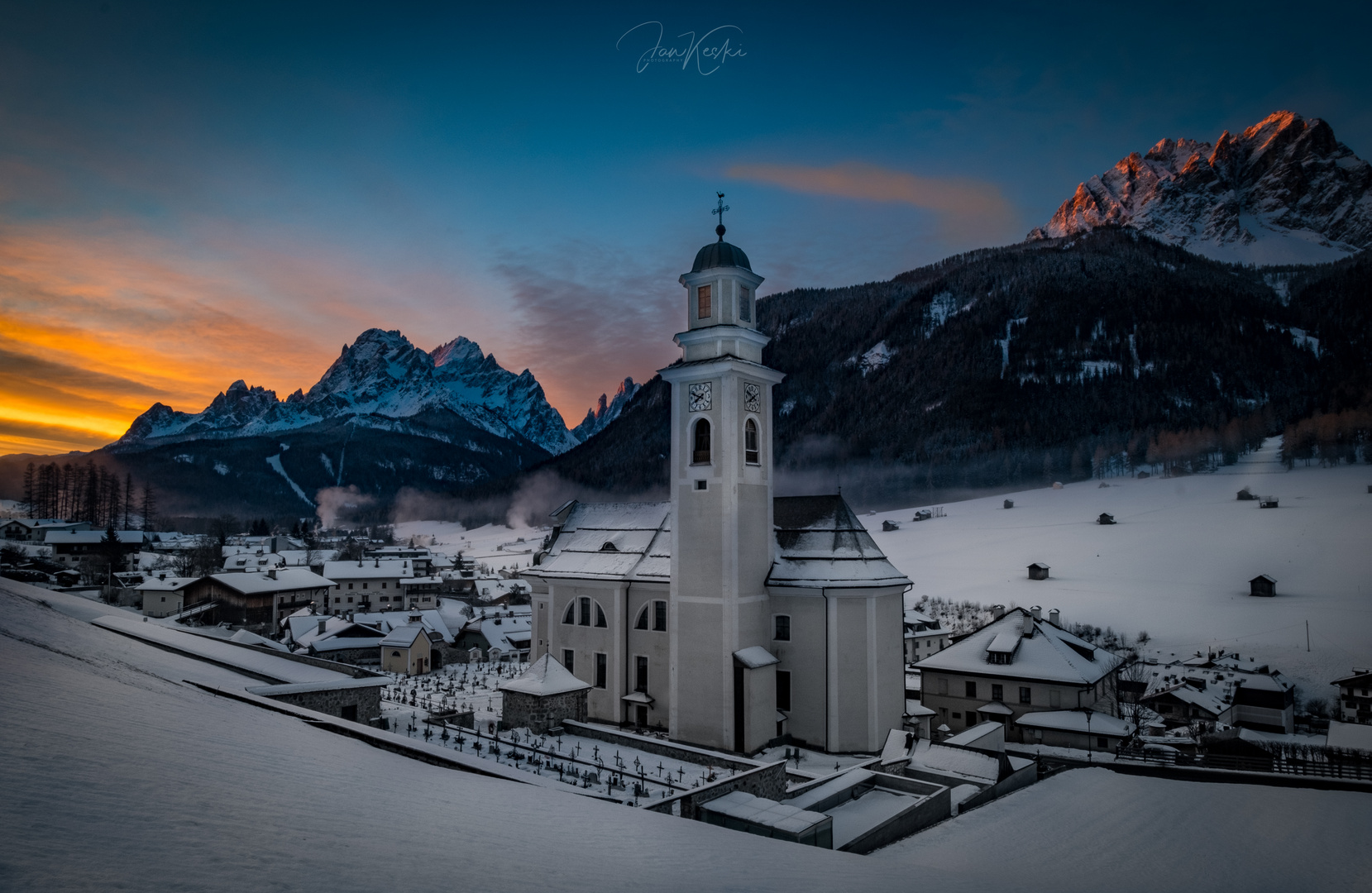 Die Kirche in Sexten (Südtirol)