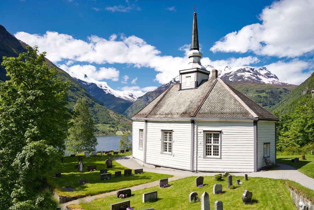 Die Kirche von Geiranger / Norwegen