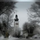Die Kirche von Hünsborn im Schnee.Aufgenommen am 4.12.08