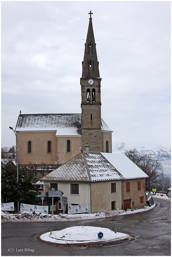 Die Kirche von Saint-Léger les-Mélèzes 