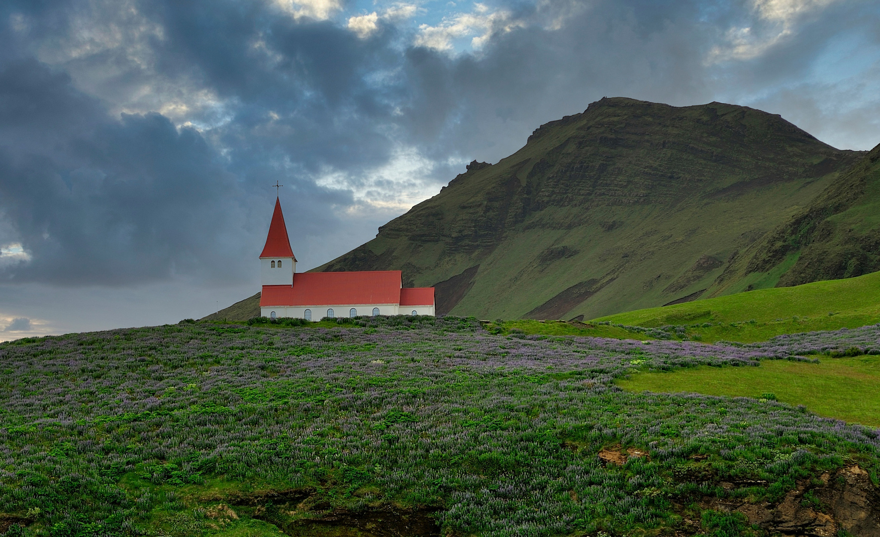 die Kirche von Vík í Mýrdal