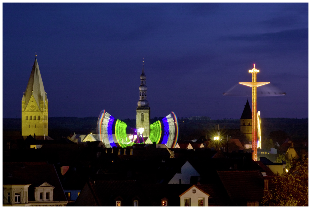 Die Kirmes ist in der Stadt