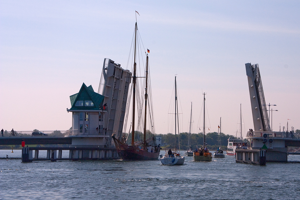 Die Klappbrücke an der Schlei in Kappeln