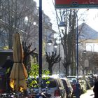 Die Klarastraße in Freiburg im Winterlicht