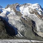 Die klassische Zermatter Sicht vom Gornergrat ohne Wolken und bis zum Gletscher herunter...