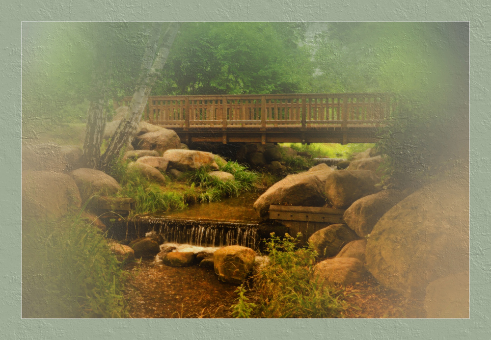 Die kleine Brücke im Park......