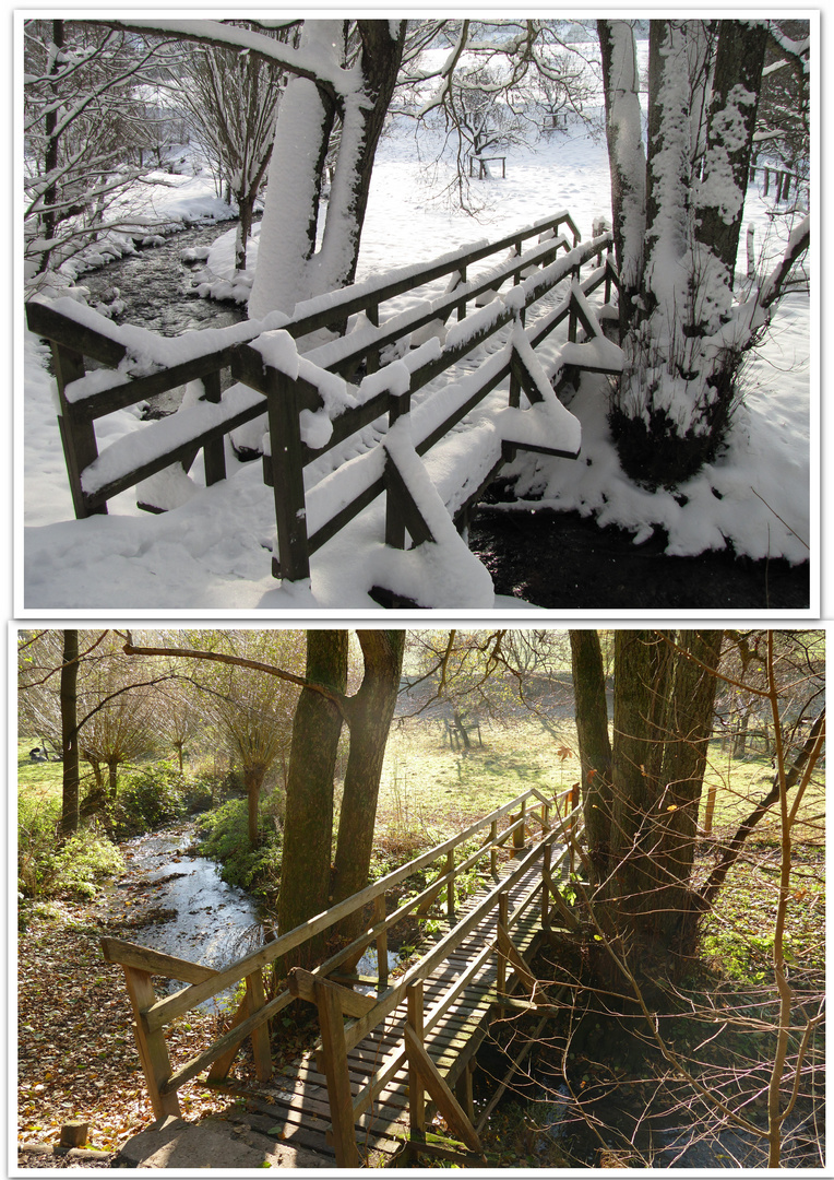 Die kleine Brücke über den Eschenbach