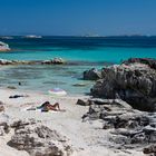 Die kleine Bucht "La Pluma" auf der Halbinsel Ses Salines