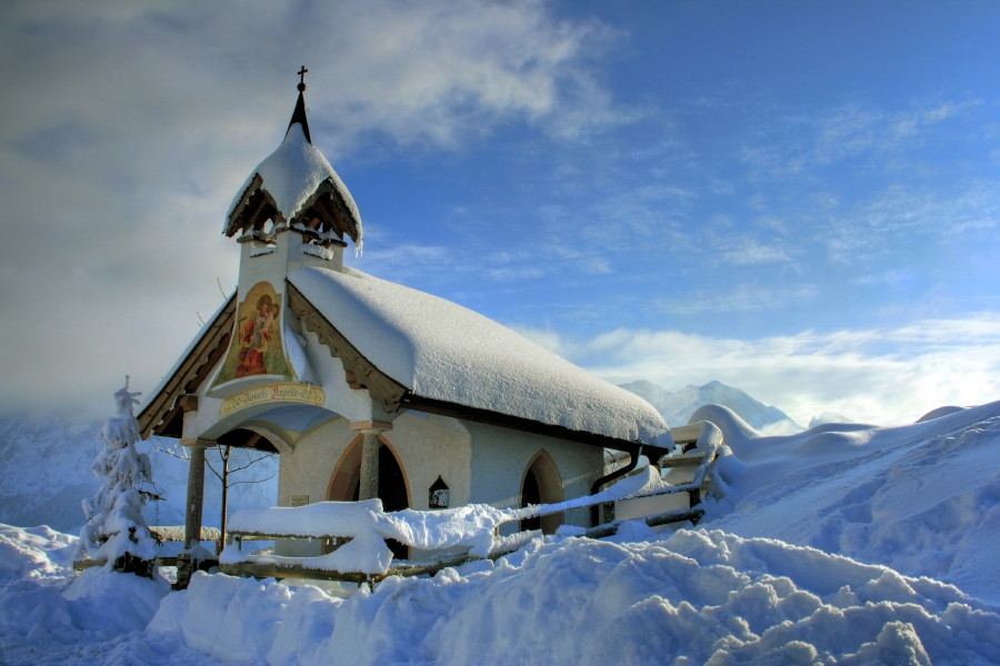 Die kleine Kapelle gegenüber der Ritzau Alm