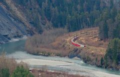 Die kleine Rote in der Rheinschlucht