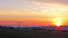 Die kleineren Gipfel der Sächsischen Schweiz hatten schon Mühe  aus dem Nebel heraus zu schauen...